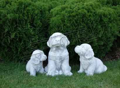 Garden decoration dog terrace stone figure figures decorative white statue